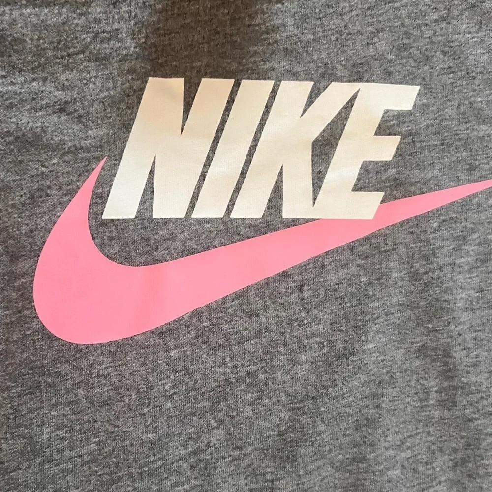 NWT Nike girl sweatshirt dress XL extra large gray pink white pockets dress